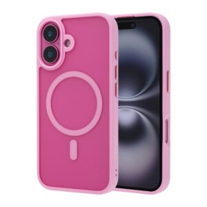 iPhone 16 Hybrid Matte Soft Touch Case - Gleam (Pink)