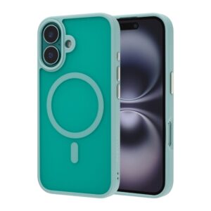 iPhone 16 Hybrid Matte Soft Touch Case - Gleam (Teal)